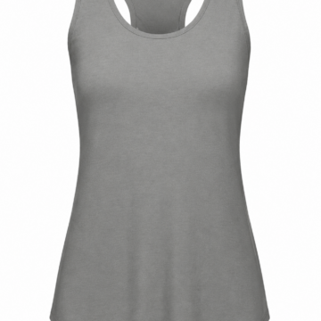 Grey Racerback Flared Tank Top