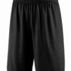 Solid Black Athletic Shorts with Elastic Waistband