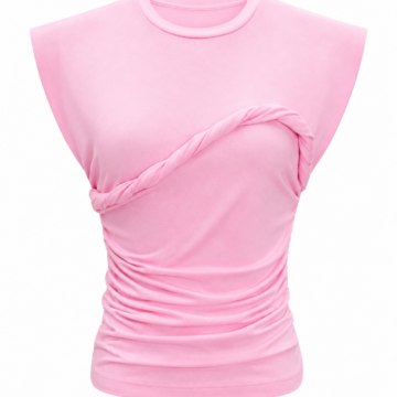 Light Pink Twist Front Sleeveless Top