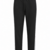 Black Sweatpants with White Side Stripe and Drawstring Waist