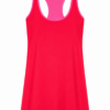 Red Sleeveless Athletic Dress with Pink Trim