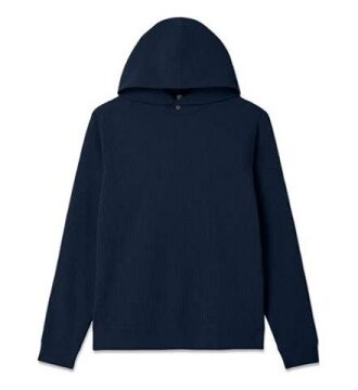 Dark Navy Solid Hooded Sweatshirt
