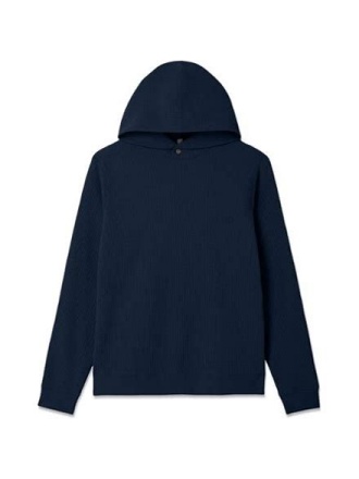 Dark Navy Solid Hooded Sweatshirt